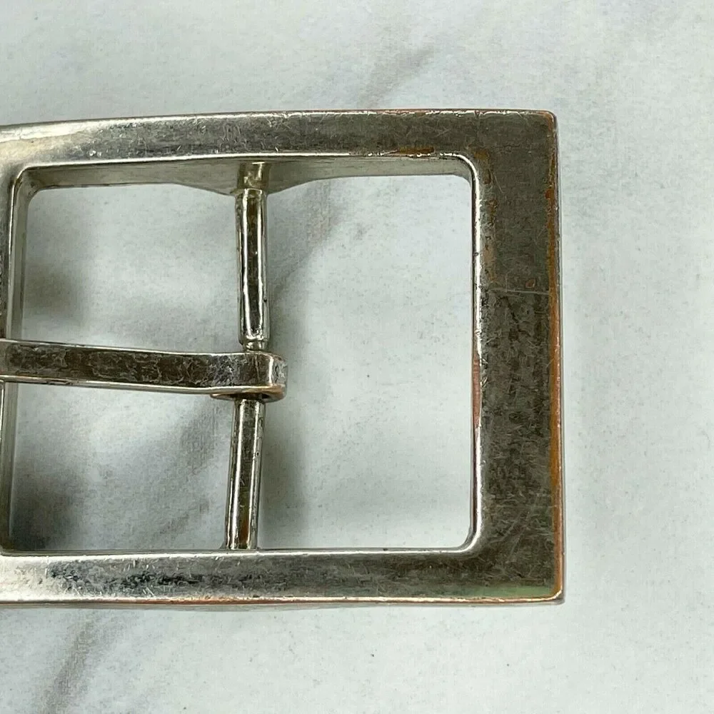Silver Tone Simple Basic Roller Belt Buckle